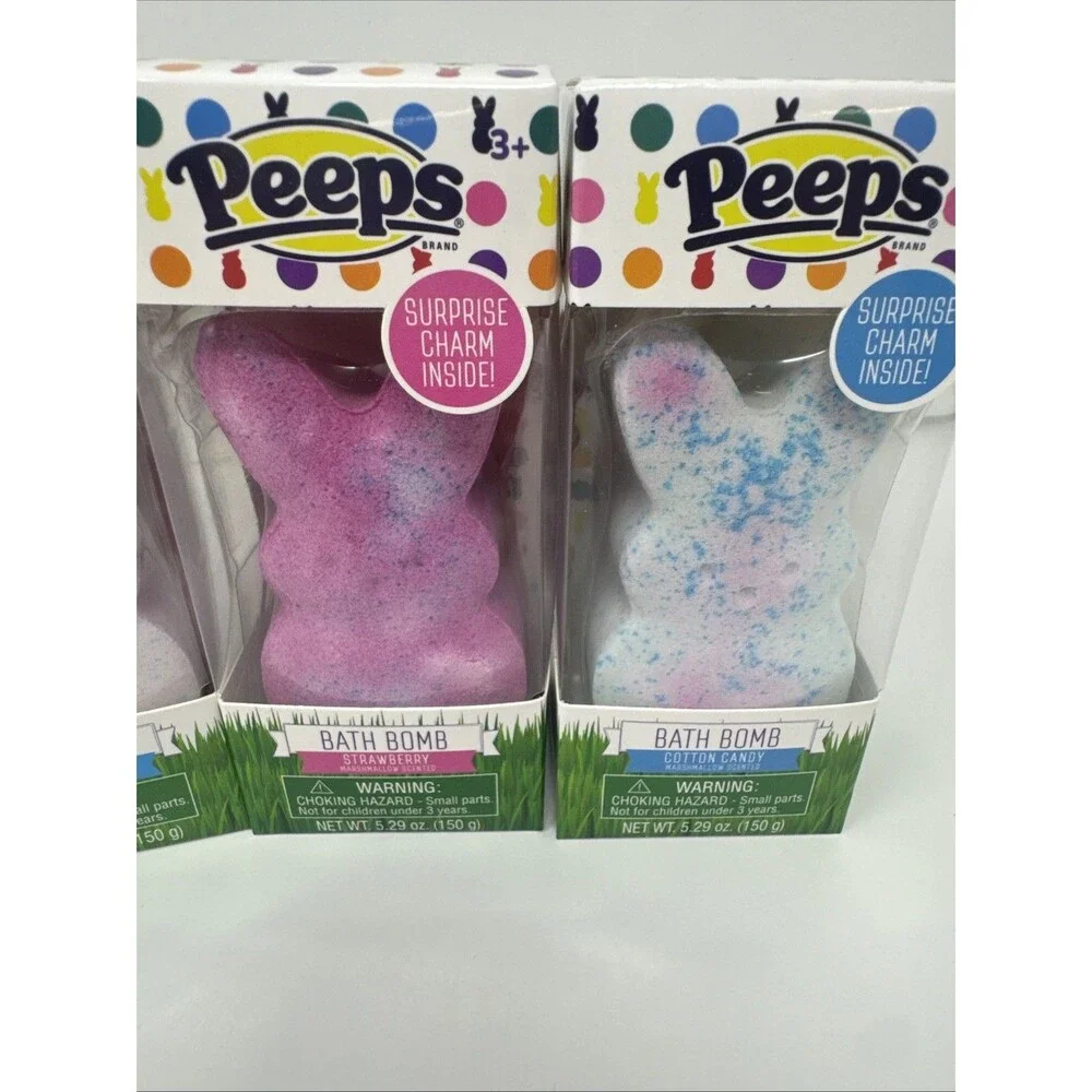 Peeps Easter Bath Bomb with Surprise Charm Inside 5.29 oz Assorted Lot of 4 NEW